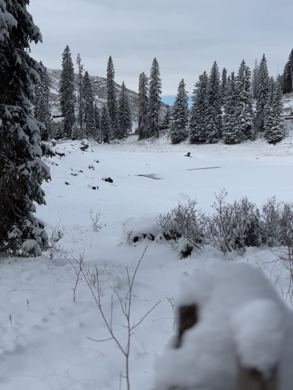 Karersee _Wanderung_Dolomiten_Südtirol mit Kindern_Winter (11) Der Karersee in den Dolomiten im Winter - Südtirol Wanderung mit Kindern