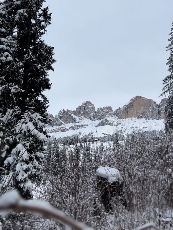 Karersee _Wanderung_Dolomiten_Südtirol mit Kindern_Winter (9) Der Karersee in den Dolomiten im Winter - Südtirol Wanderung mit Kindern