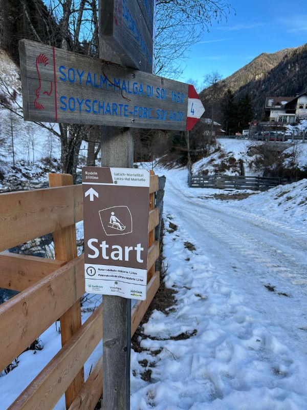 Rodelbahn Hölderle im Martelltal