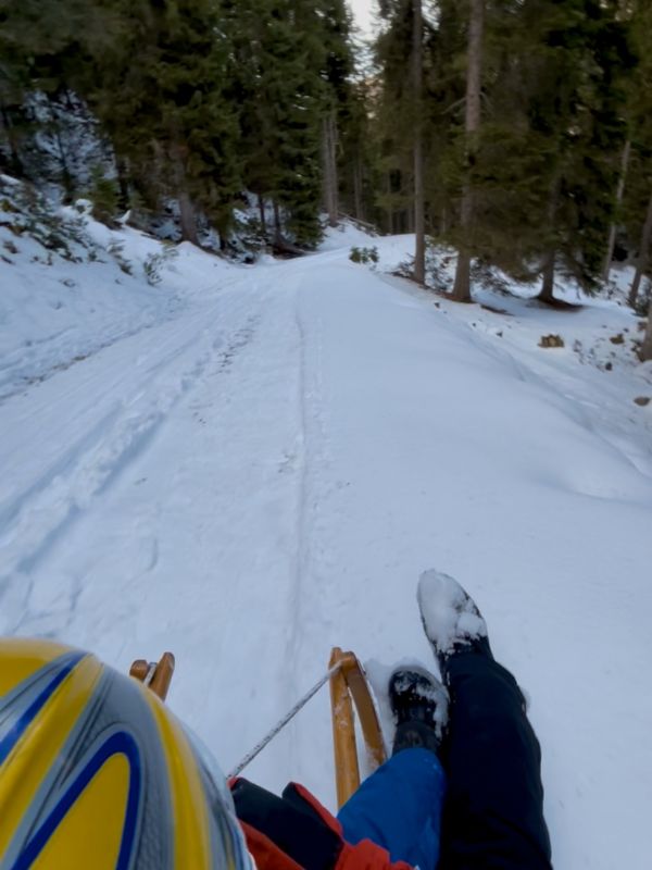 Rodeln mit Kindern in Südtirol - Dusler Alm in Villnöss