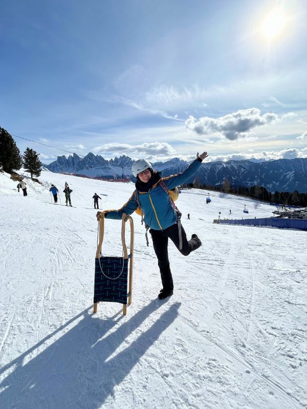 Rodeln auf der Plose bei Brixen mit Kindern